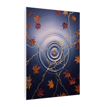 Kintsugi Water Ripple in Dawn | Gold Vein Canvas Art