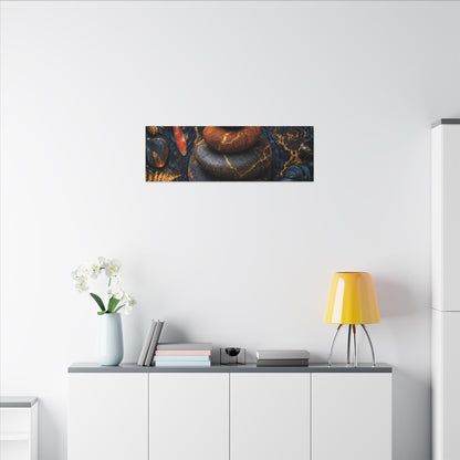 Summer River Stones Gold Vein Canvas Art | Resilient Decor