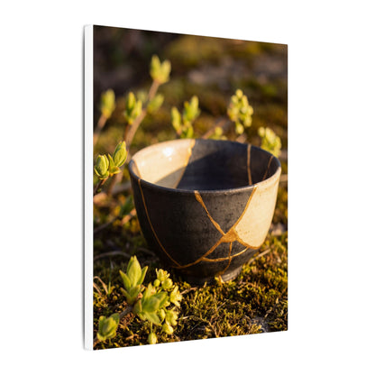 Seijaku Broken Pottery Canvas Art - Kintsugi Gold Repair