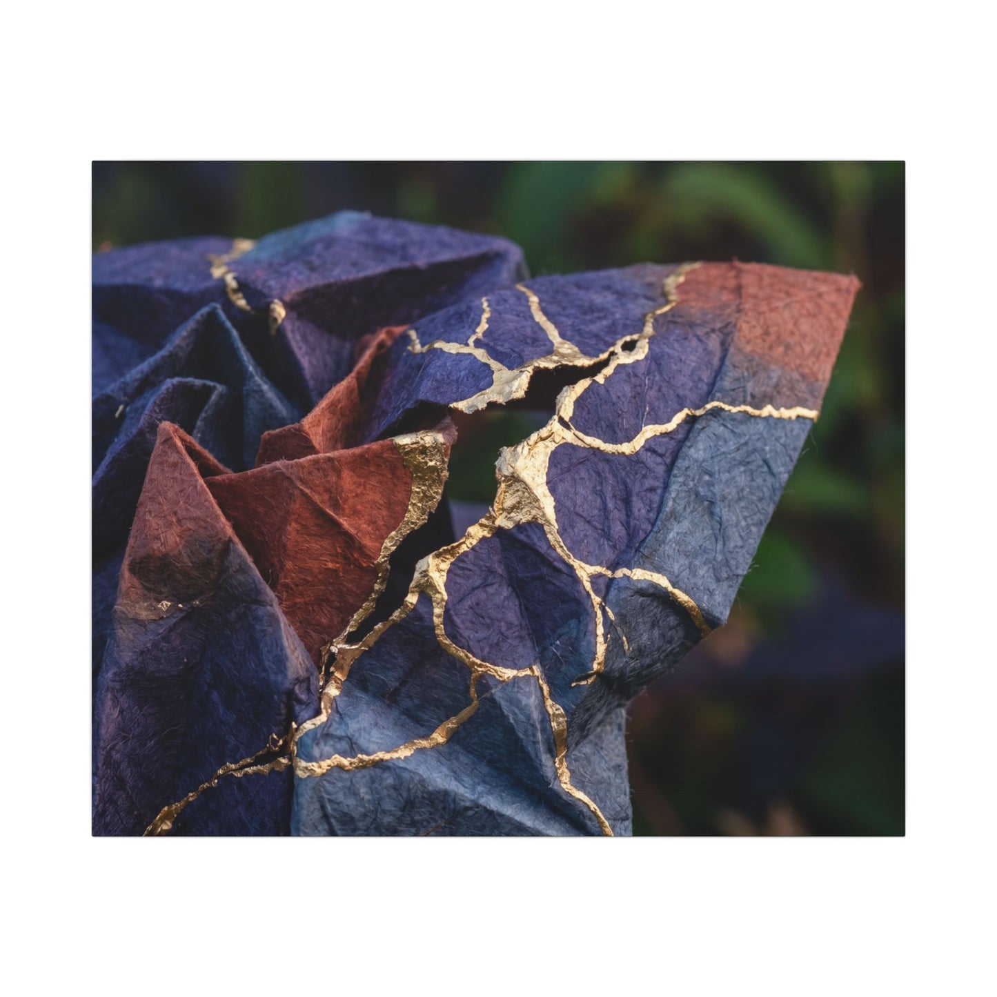 Philosophical Paper Fold Canvas Art - Gold Vein Kintsugi