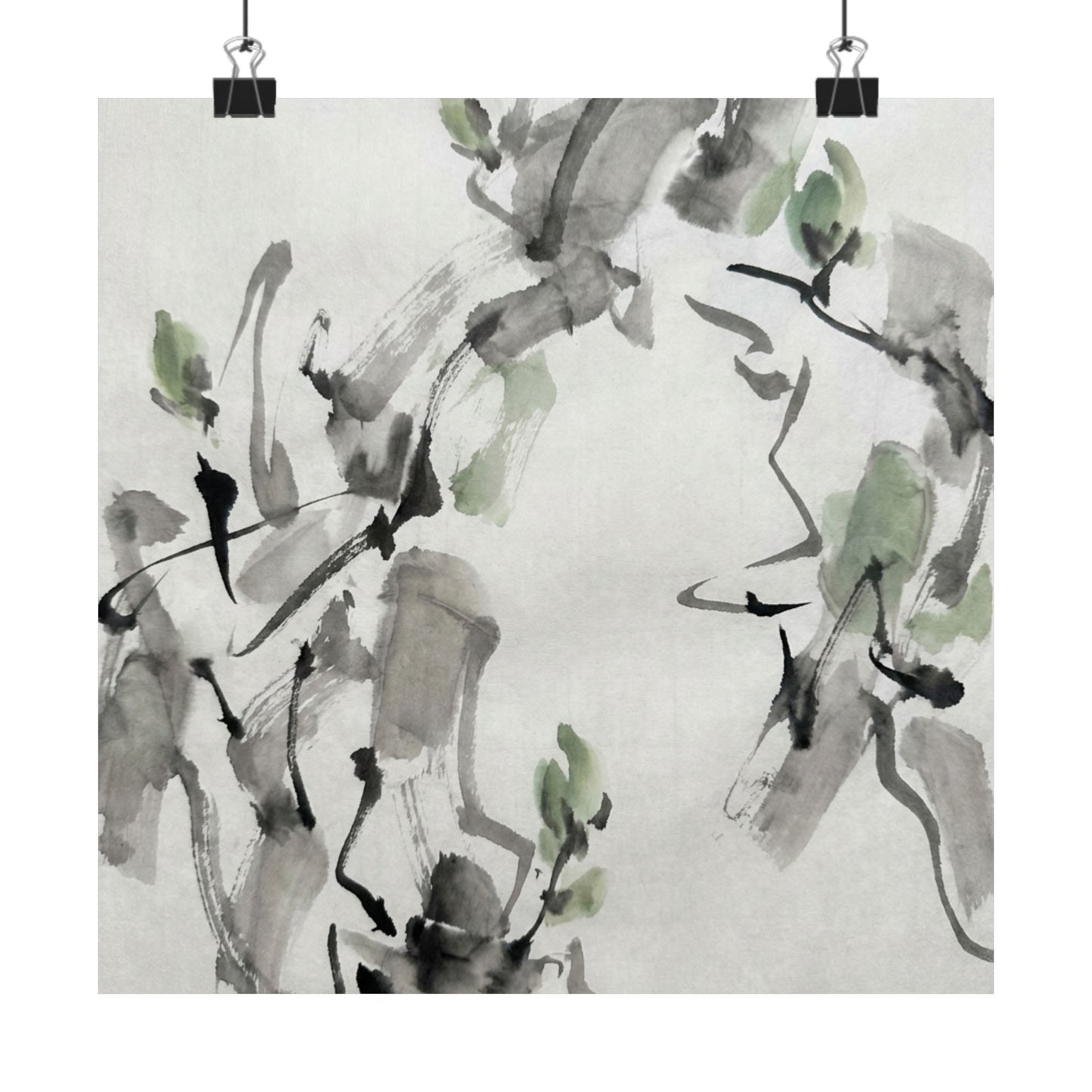 Overcast Ink Brushstroke Wall Art Print - Zen Ma Art Print