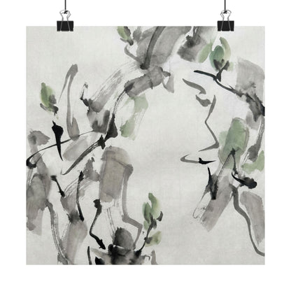 Overcast Ink Brushstroke Wall Art Print - Zen Ma Art Print