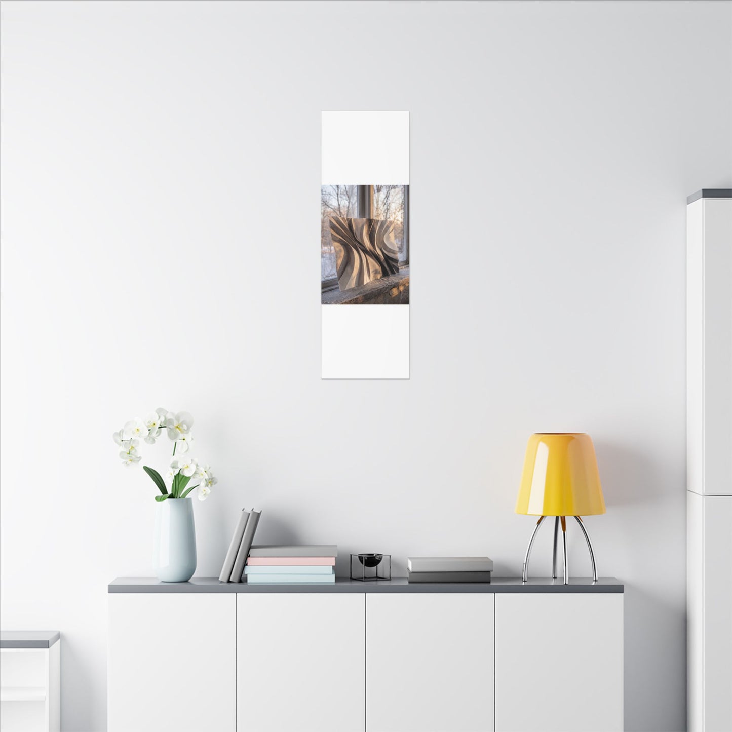 Mono No Aware Paper Fold Canvas Art - Japandi Minimal Line