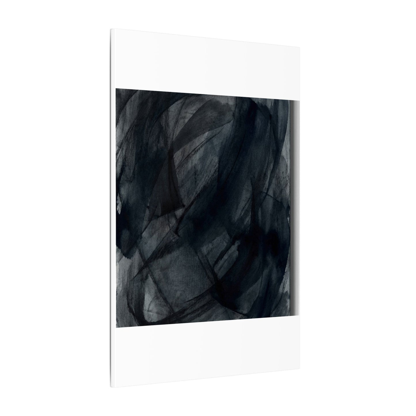 Deep Tones Dark Japandi Charcoal Canvas Art
