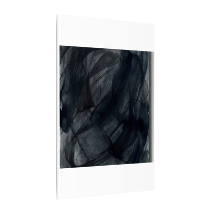 Deep Tones Dark Japandi Charcoal Canvas Art