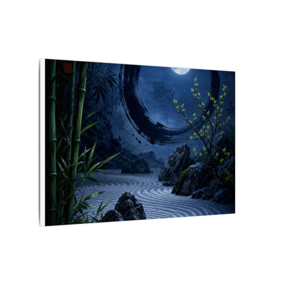 Serene Rock Garden Canvas Art - Enso Zen