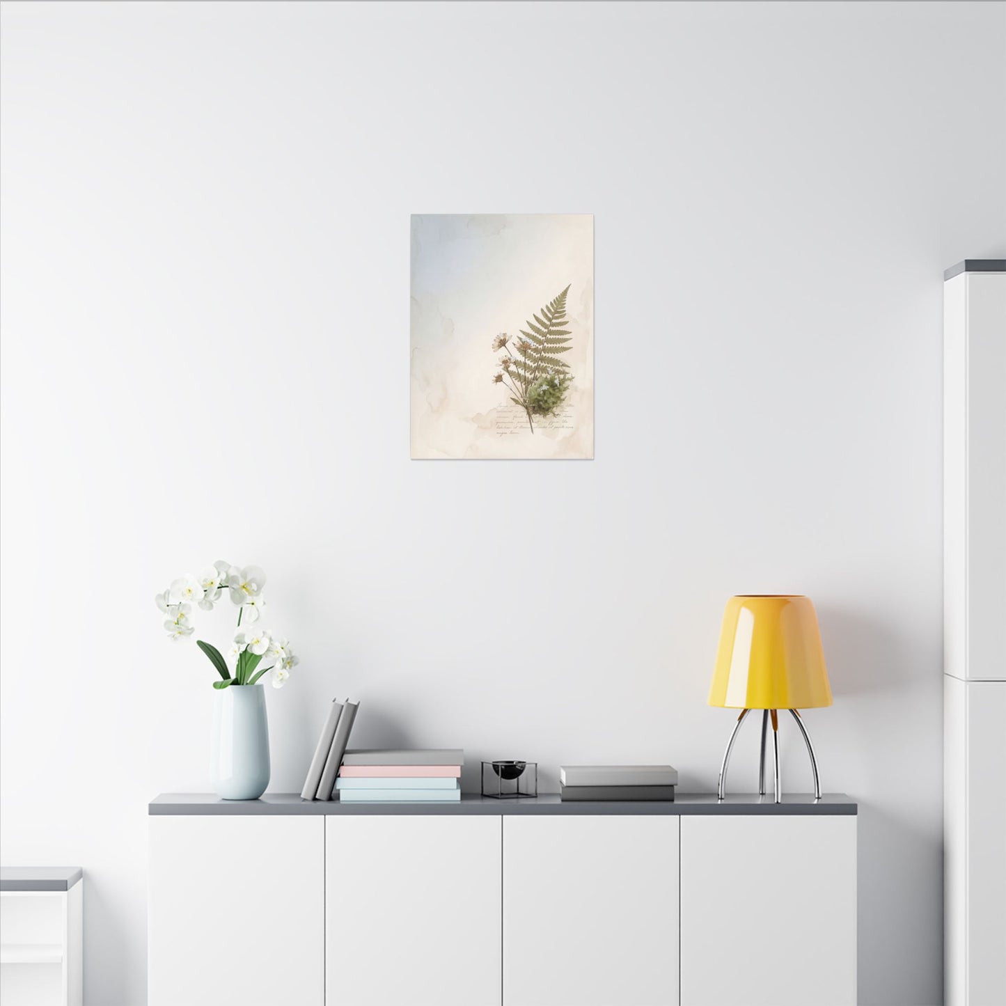 Winter Moss Close Up Herbarium Canvas Art | Enchanting Decor