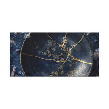 Cherry Blossom Winter Canvas Art | Kintsugi Philosophical Design