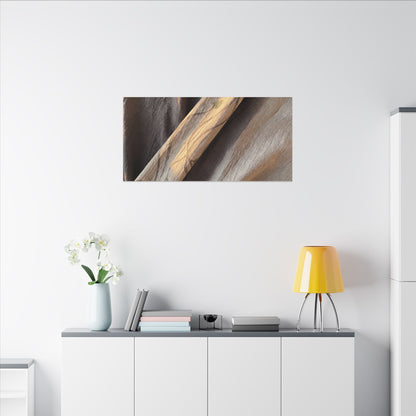 Warm Silk Drape Canvas Art - Japanese Pattern Japandi
