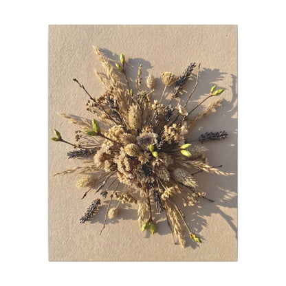 Dried Flowers Spring Canvas Art | Japandi Earthy Design