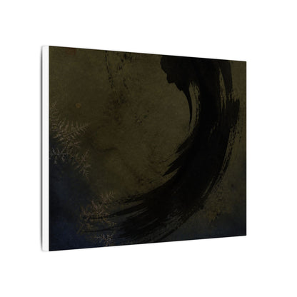 Seijaku Ink Brushstroke Canvas Art - Dark Japandi Moody Minimal