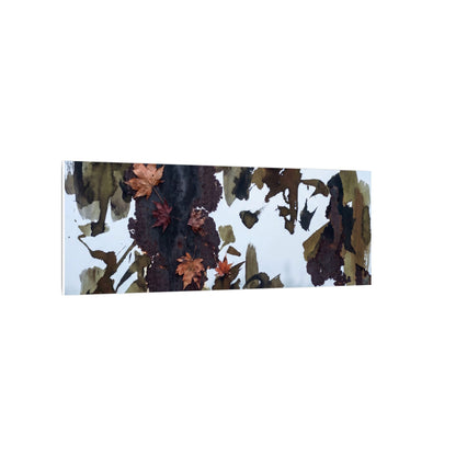 Rust Patina Charcoal Ink Canvas Art | Sophisticated Dark Japandi Art