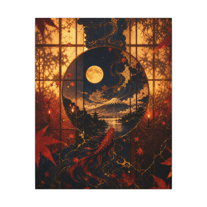 Beautiful Shoji Screen Canvas Art - Gold Vein Kintsugi