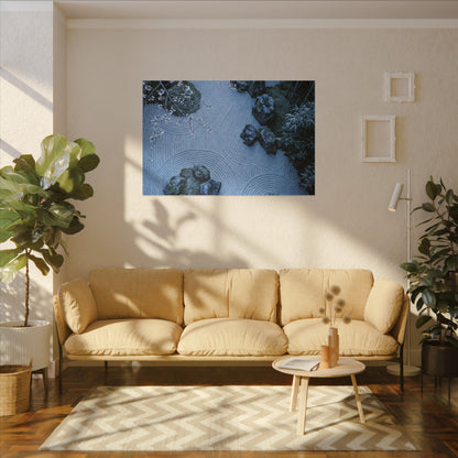 Earthy Silk Drape Canvas Art - Minimal Line Japandi