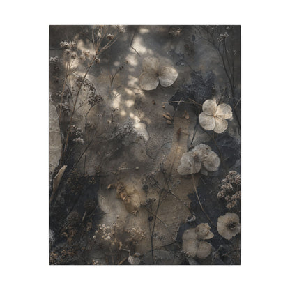 Winter Dried Flowers Texture Canvas Art | Elegant Decor