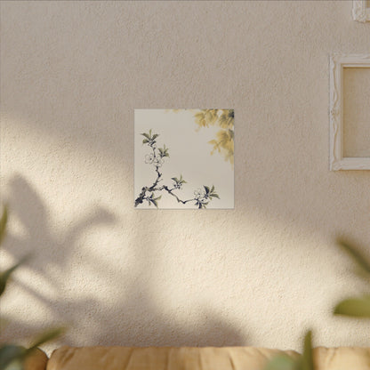 Kanso Cherry Blossom Canvas Art - Zen Sumi E