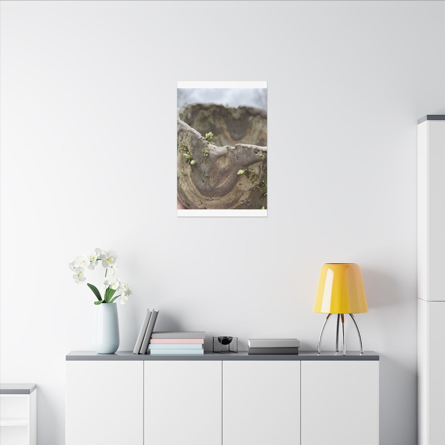 Overcast Ceramic Bowl Canvas Art - Japandi Fukinsei
