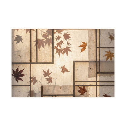 Shoji Screen Japanese Pattern Canvas Art | Neutral Japandi Art