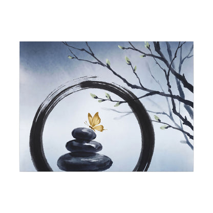 River Stones Spring Canvas Art | Zen Peaceful Design Art Print