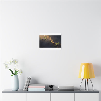 Spring Incense Smoke Gold Vein Canvas Art | Healing Decor
