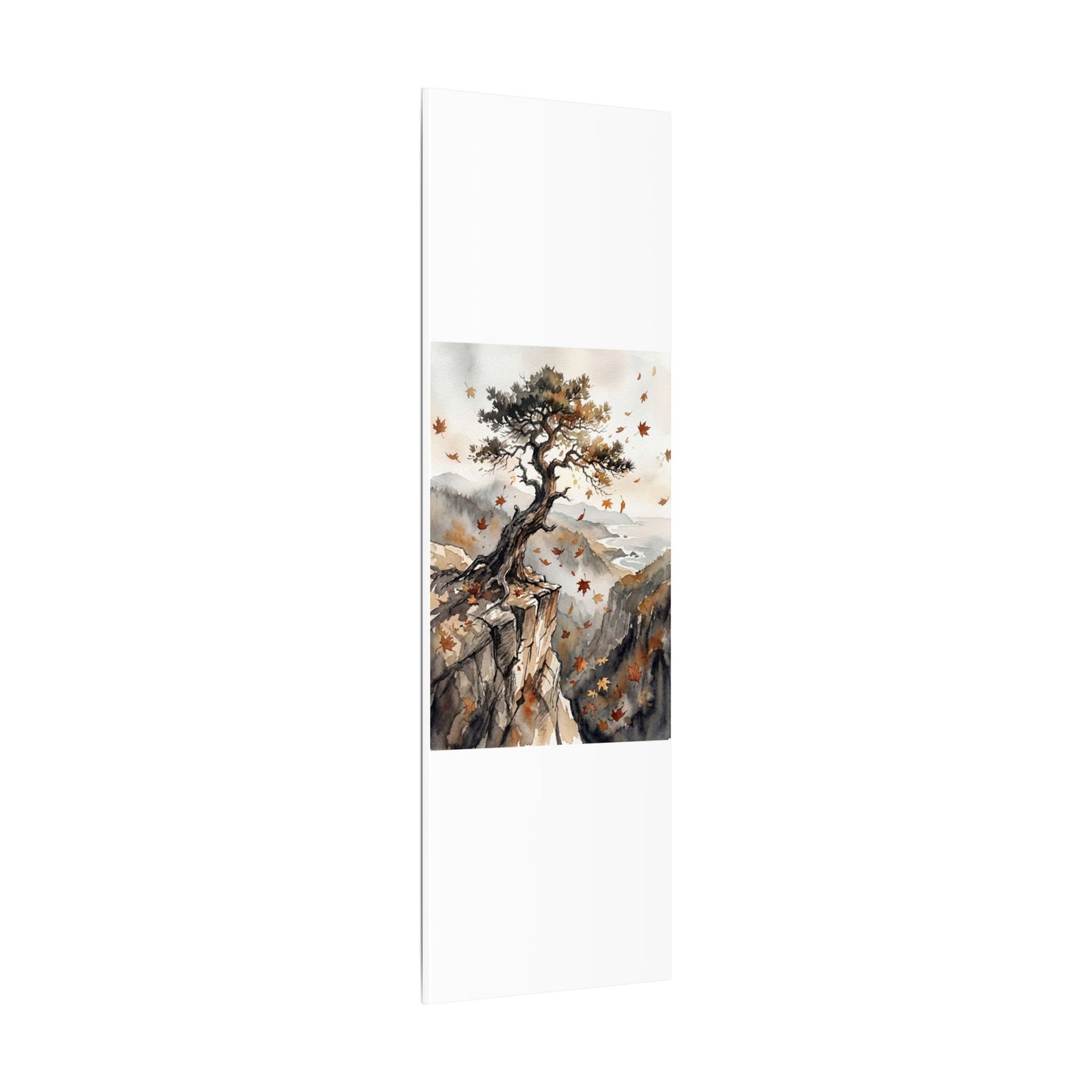 Autumn Pine Tree Watercolor Canvas Art | Warm Decor