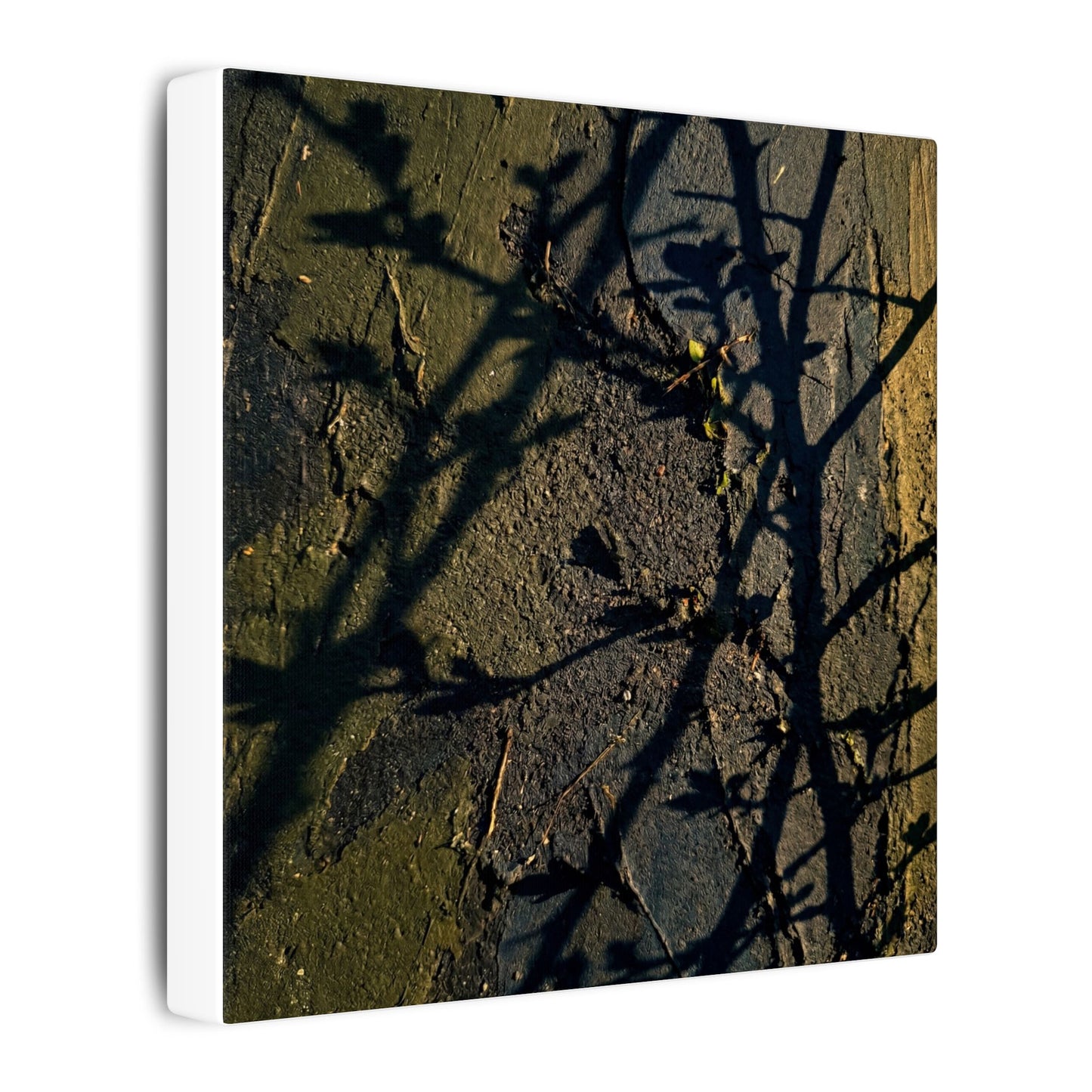 Kanso Shadow Play Canvas Art - Dark Japandi Dark Texture
