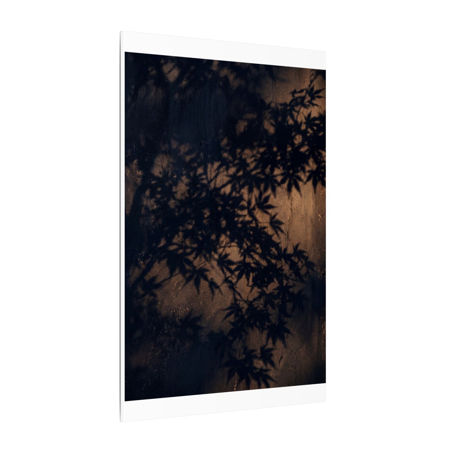 Shadow Play Autumn Canvas Art | Dark Japandi Atmospheric Design
