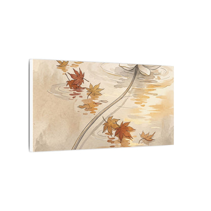 Lotus Flower Canvas Art | Autumn Japandi Minimal Line Art