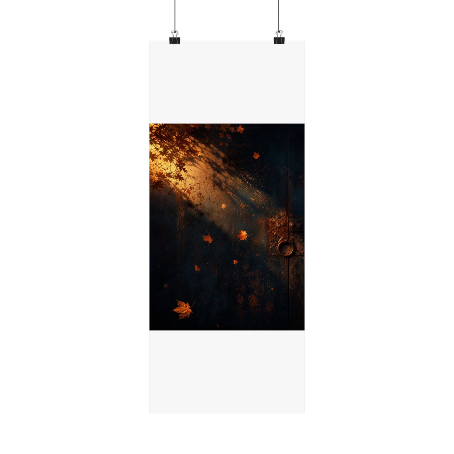 Rust Patina Wall Art Print | Autumn Dark Japandi Shadow Zen Art