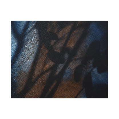 Moonlight Shadow Play Canvas Art - Dark Japandi Ma