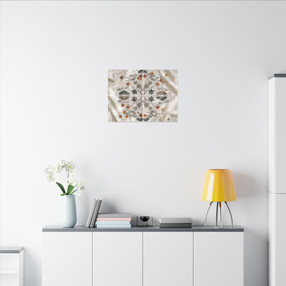 Elegant Silk Drape Canvas Art - Japanese Pattern Japandi