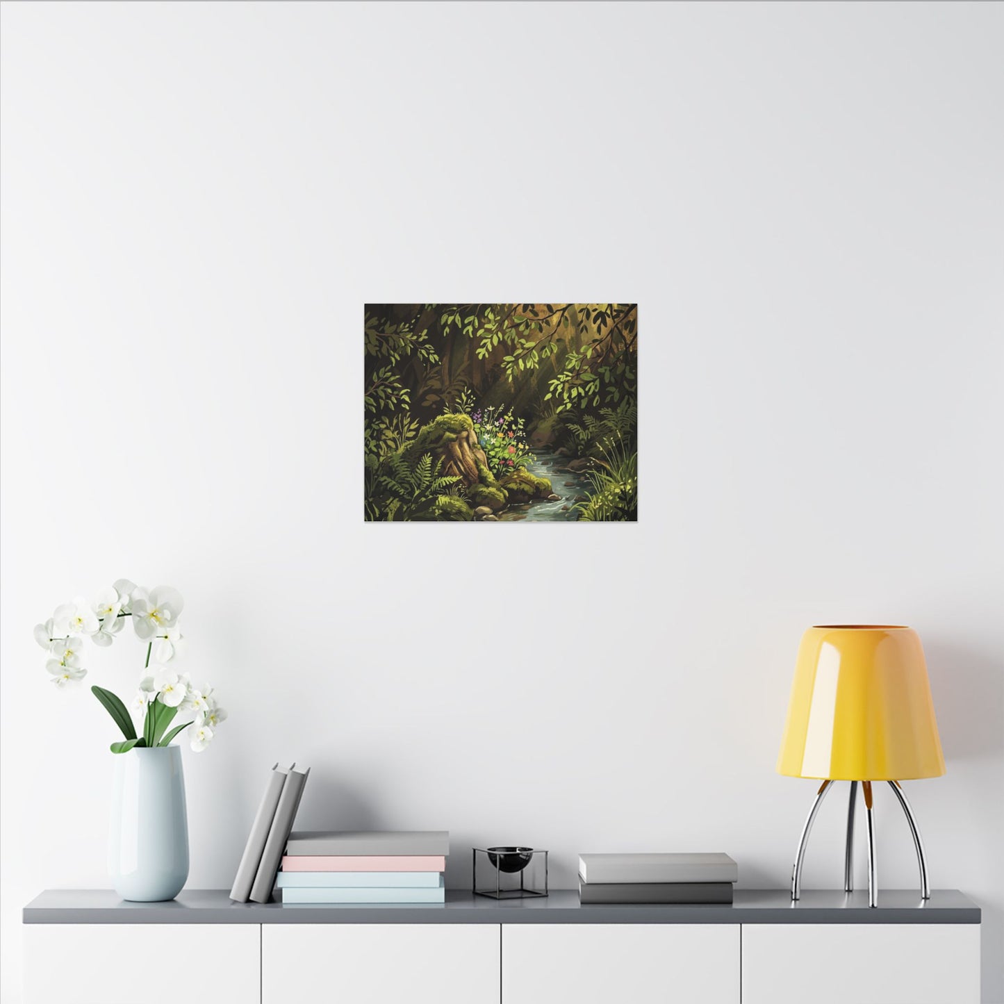 Golden Hour Silk Drape Canvas Art - Dark Japandi Datsuzoku