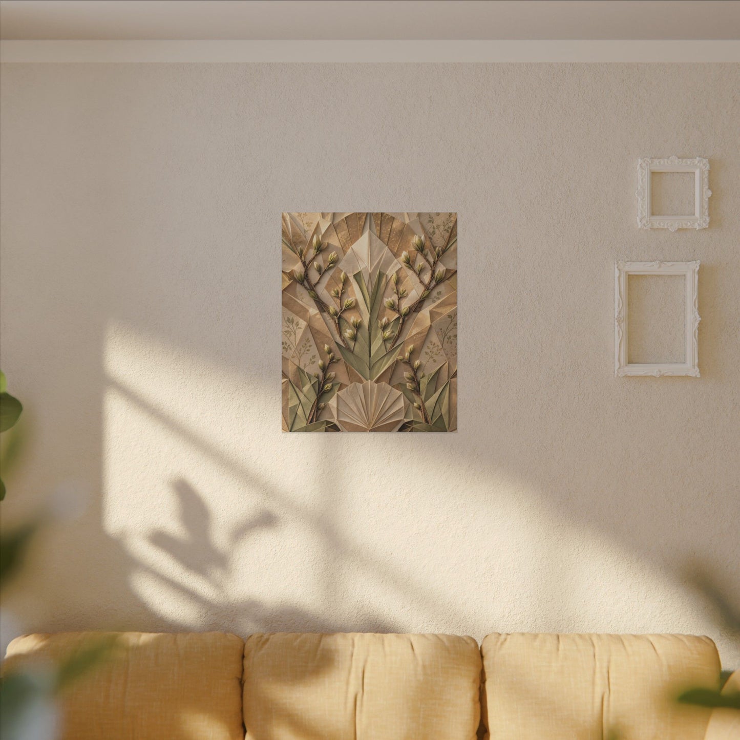 Kanso Paper Fold Canvas Art - Japandi Japanese Pattern