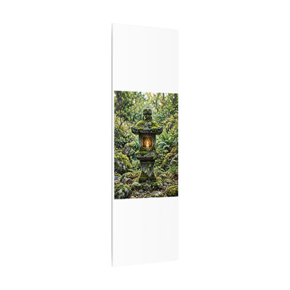 Neutral Stone Lantern Canvas Art - Japanese Pattern Japandi