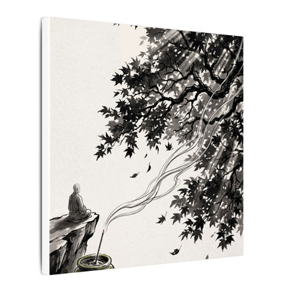 Serene Incense Smoke Canvas Art - Ukiyo E Inspired Zen