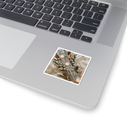 Dried Flowers Texture Sticker | Elegant Japandi Art