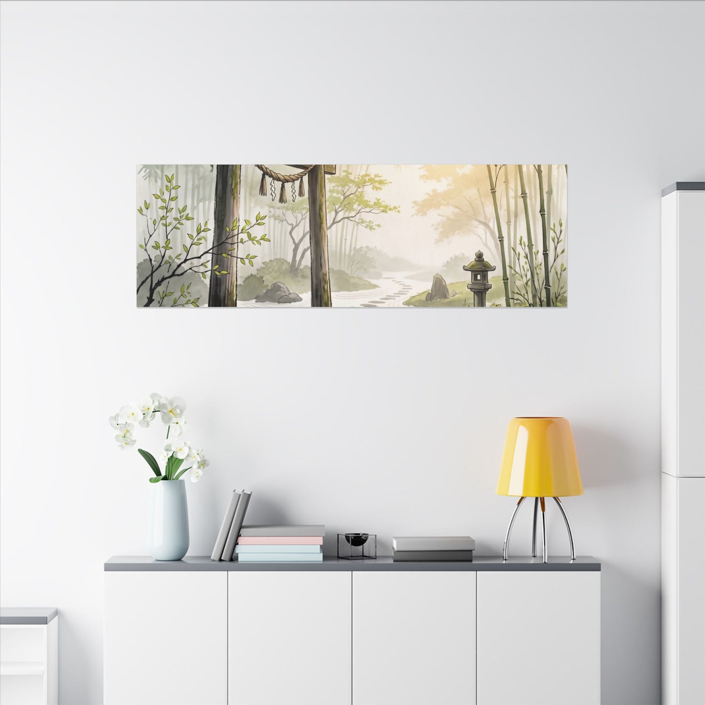 Peaceful Torii Gate Canvas Art - Karesansui Zen