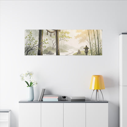Peaceful Torii Gate Canvas Art - Karesansui Zen