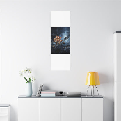 Winter Lotus Flower Broken Beauty Canvas Art | Healing Decor