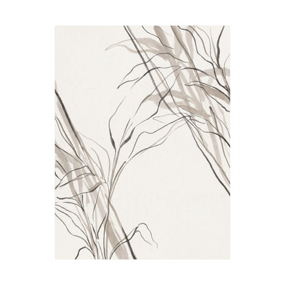 Japandi Shoji Screen in Dappled | Minimal Line Wall Art Print
