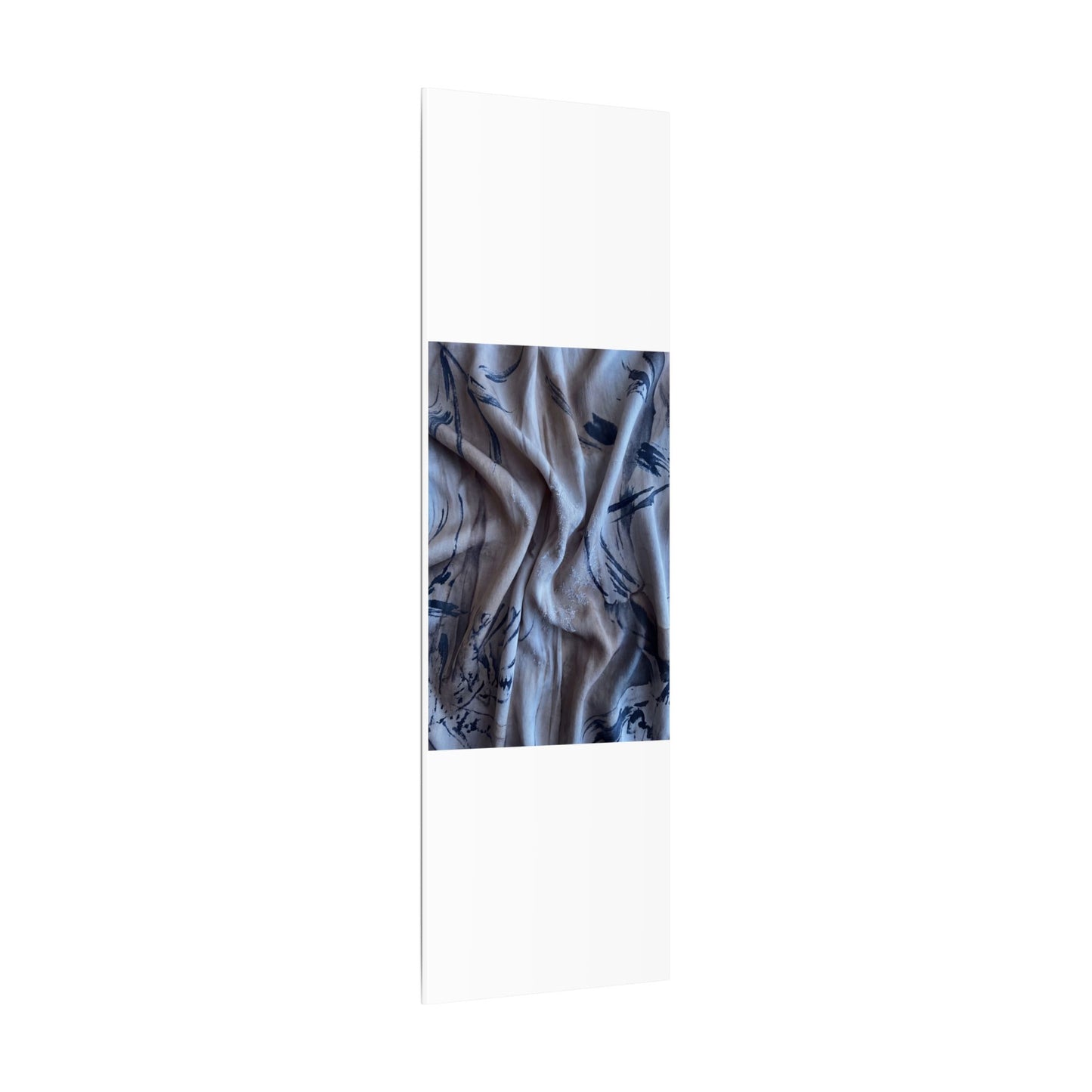 Silk Drape Winter Canvas Art | Japandi Earthy Design