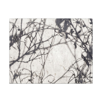 Winter Shadow Play Japanese Pattern Canvas Art | Elegant Decor