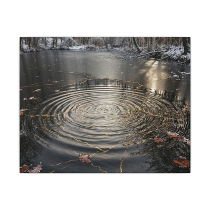 Water Ripple Broken Beauty Canvas Art | Artful Kintsugi Art