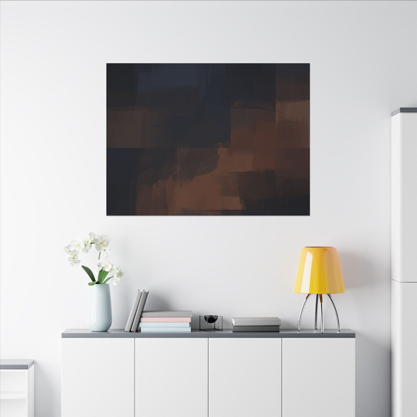 Wabi-sabi Minimal-line Japandi Charcoal Canvas Art