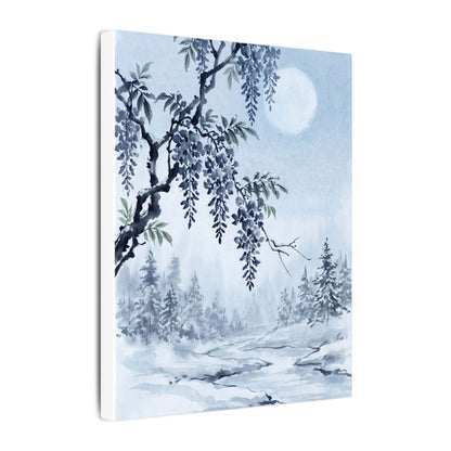Seijaku Wisteria Canvas Art - Zen Sumi E