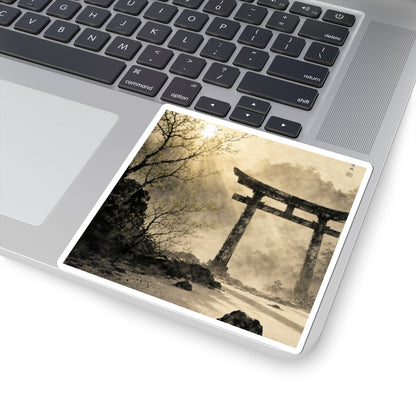 Ma Torii Gate Sticker - Zen Karesansui