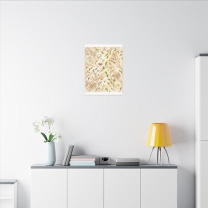 Spring Dried Flowers Watercolor Canvas Art | Earthy Decor