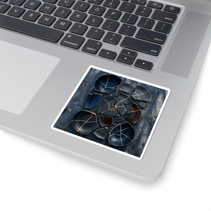Winter Broken Pottery Shadow Zen Sticker | Atmospheric Decor