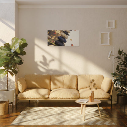 Ma River Stones Canvas Art - Kintsugi Gold Vein