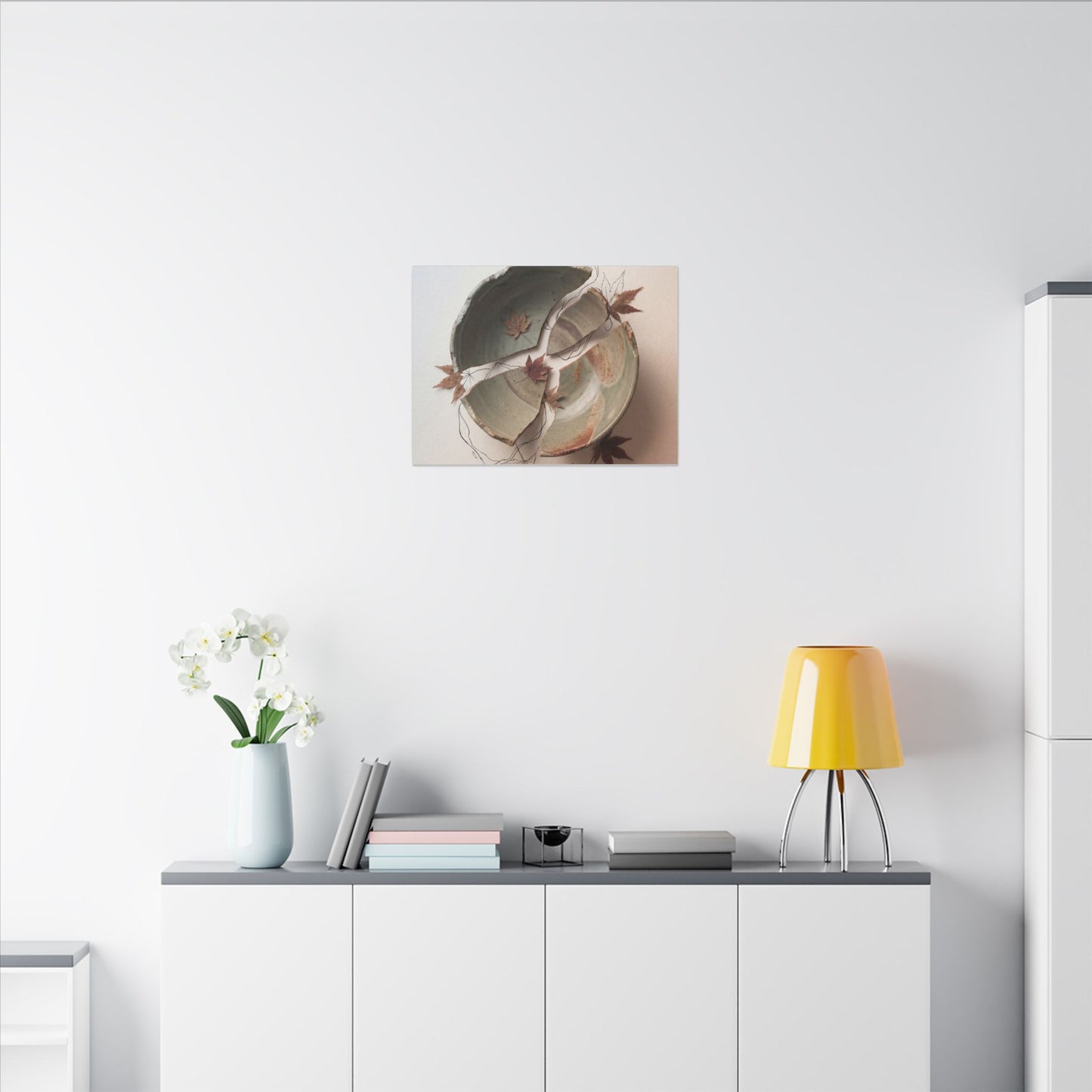 Dawn Ceramic Bowl Canvas Art - Japandi Fukinsei